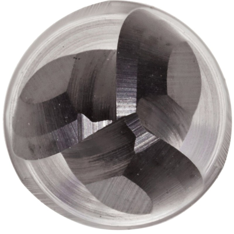 Muileann Deireadh Srón Micrigh Ball Carbide, Críoch Críochnaithe AlTiN Monolayer, 30 Deg Helix, 3 Fliúit, Trastomhas Gearrtha 1.5000 