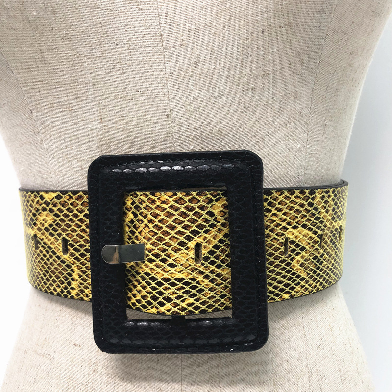 HD0728 - Snake Nua Clóbhuailte Agus Leopard Belts Belts Accessories Belts Belts