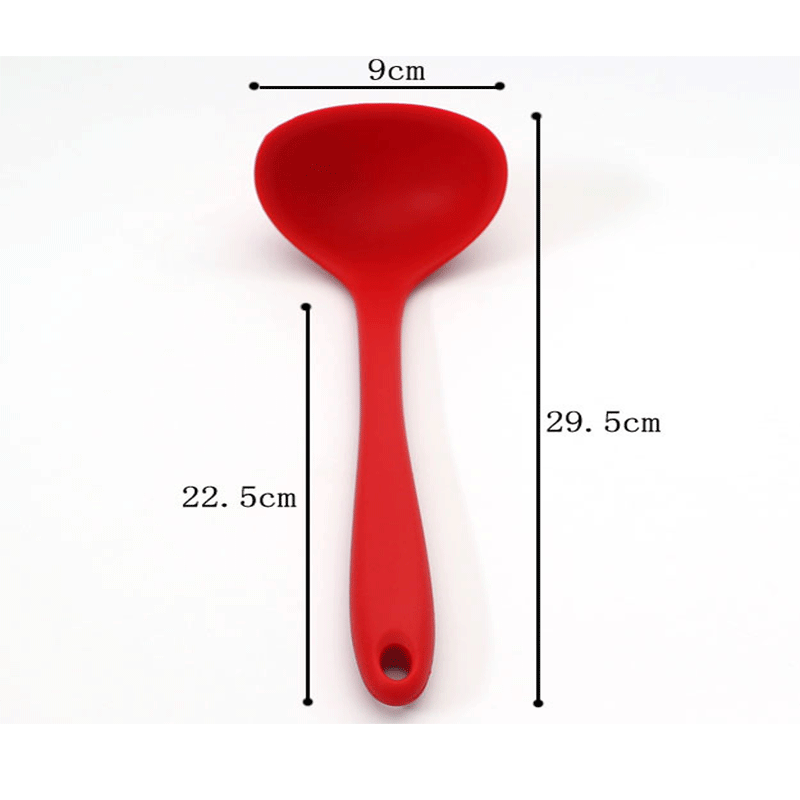Spúnóg táirgí cistine spúnóg silicone bácáil uirlisí pota neamh-bata spúnóg císte spúnóg silicone comhtháite