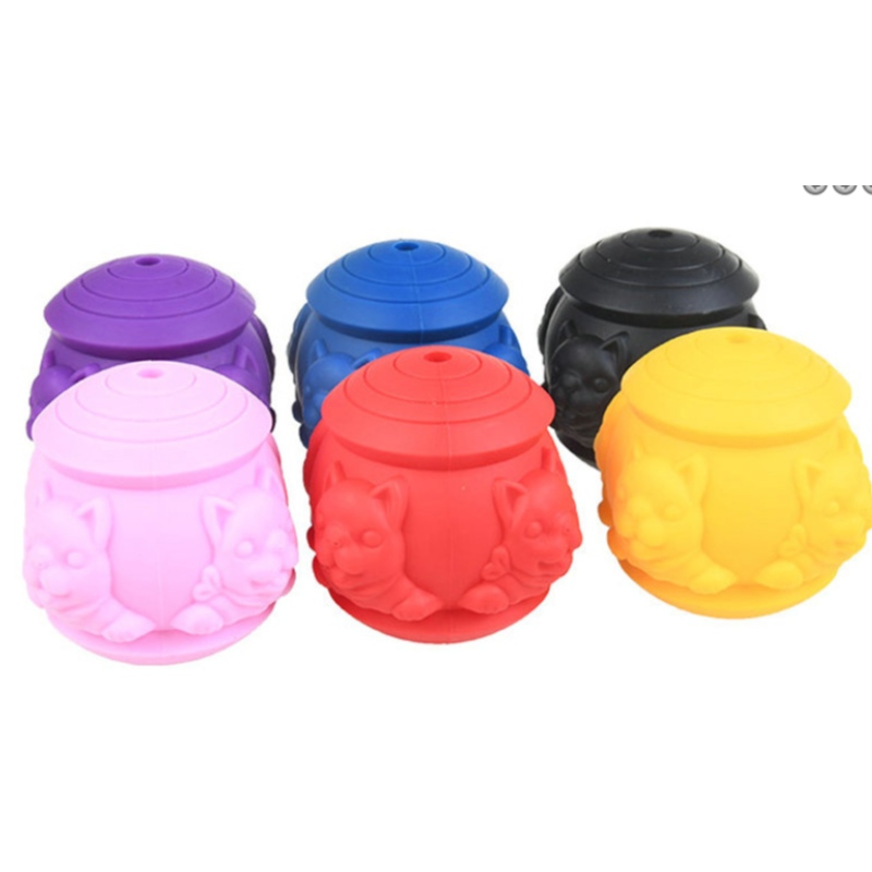 Bréagáin peataí silicone madra bréagán molar bia peataí ag sceitheadh ​​liathróid silicone greim bréagán