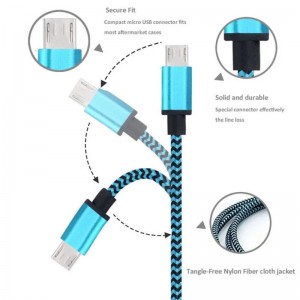 Cábla Sonraí níolón Braided