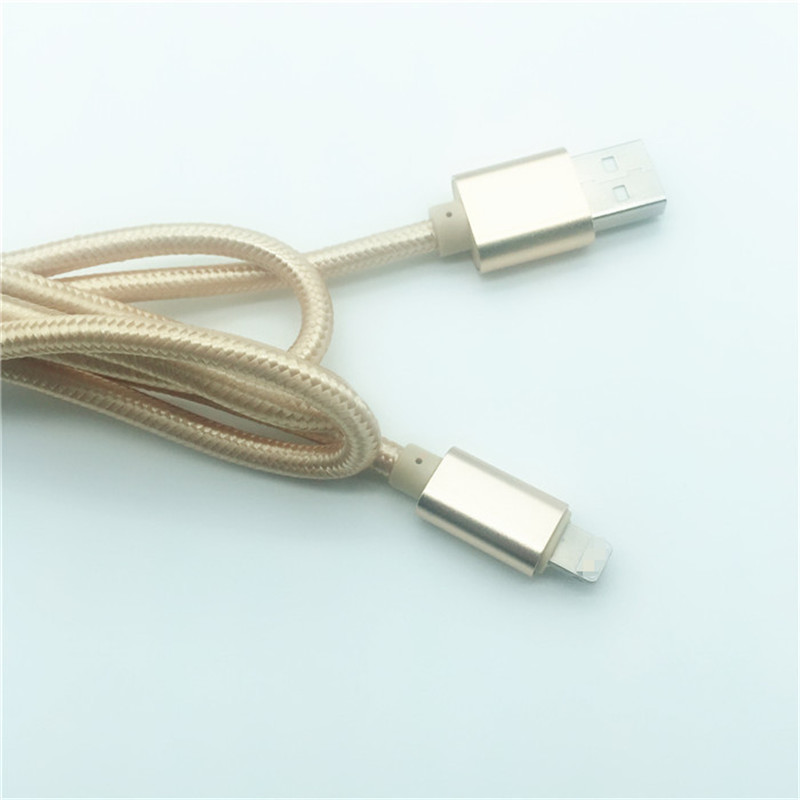 KPS-1005CB 8PIN 2M Brataithe le níolón ardcháilíochta 2A cábla sonraí usb go tapa do Iphone