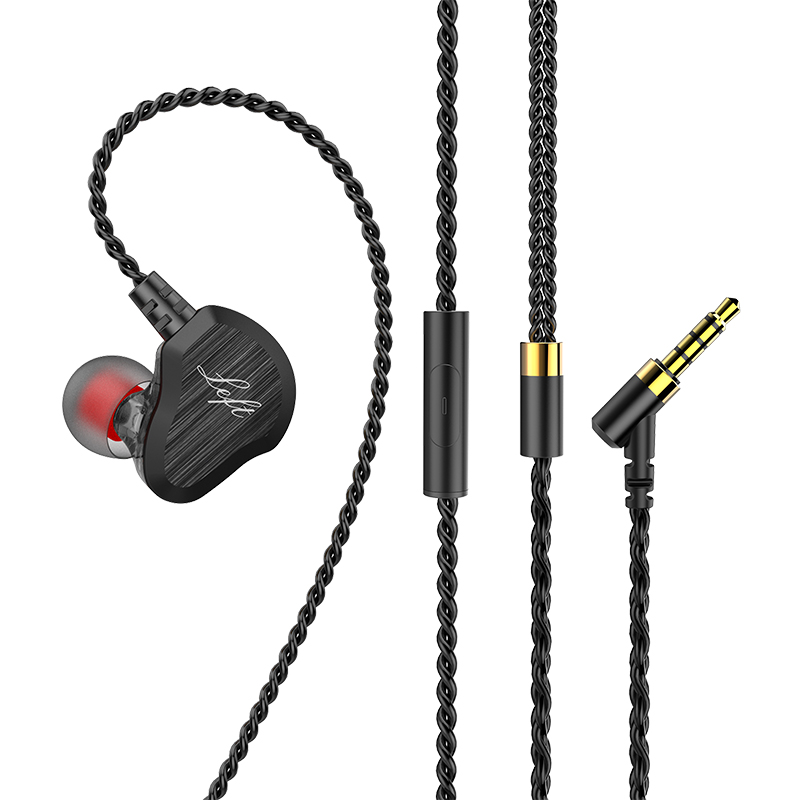 Cainteoir Rannóige Minicíochta Nua Rannán Tiománaí Stereo Fuaim Cháilíochta HiFi Earhook Wired Earphone