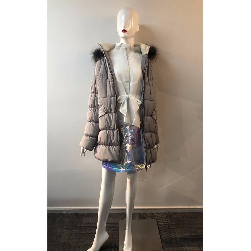 GRAY HOODED COAT RETPC0070