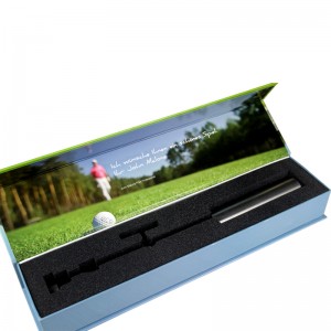 Bosca bronntanais de chruth leabhar-chruthach comóradh bosca bronntanas taisce maighnéad cearnach