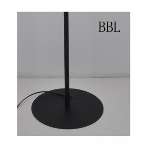 Lampa urláir le scáth fabraice gearrtha léasair, bonn cothrom