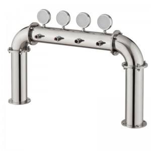 Trealamh Dáileacháin Beoir Bialann Bharra Colún Fíona ardleibhéil 4 poll Túr Fíon Cineál Tí Fíon Le PVD Lampa