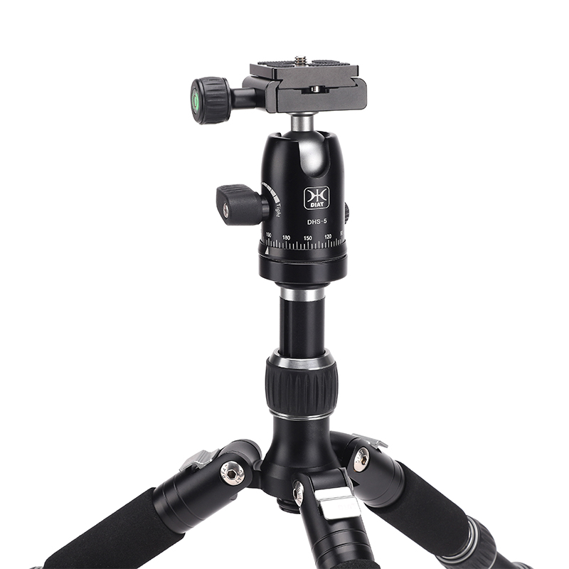 Díolachán Te Diat AM125-DHS-5 Gairmiúla éadrom Tripod mion-ceamara