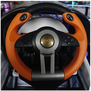 Trealamh páirc téama díolachán domhanda carr rásaíochta trí-acra vr