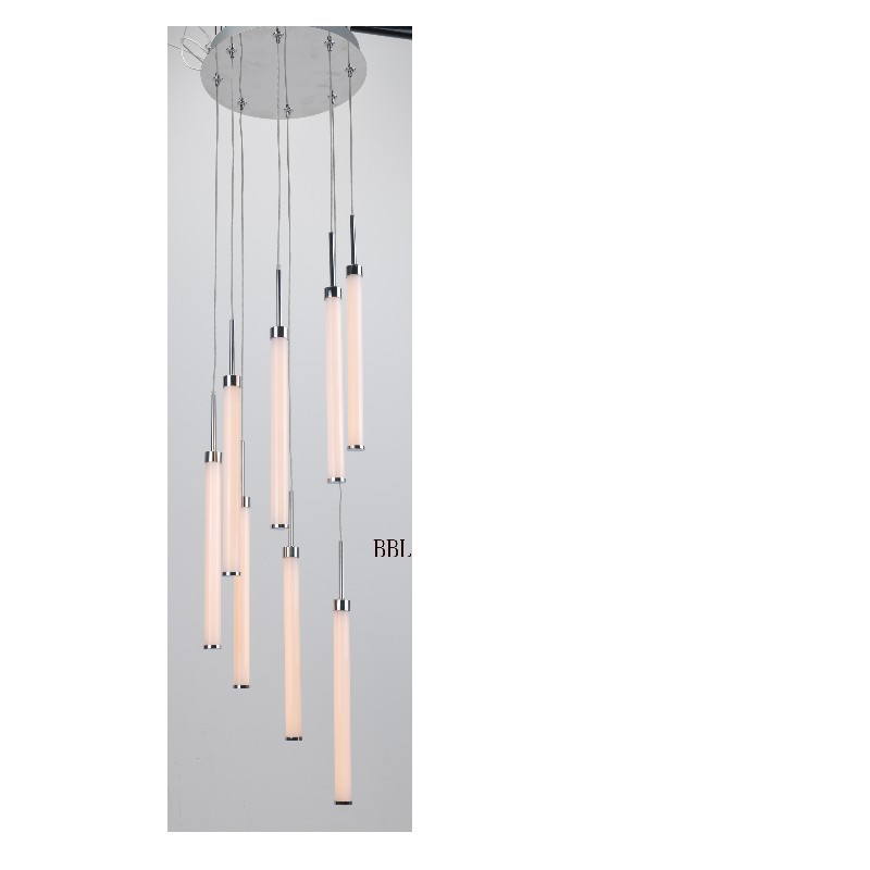 LED ripatsilamp, millel on 8pc akrüülsirge toru