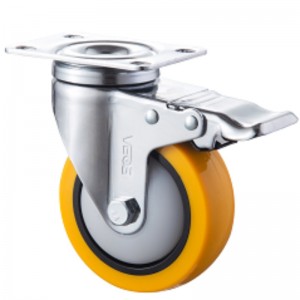 Keskmise tööajaga kroomitud korpus oranži TPE rattaga