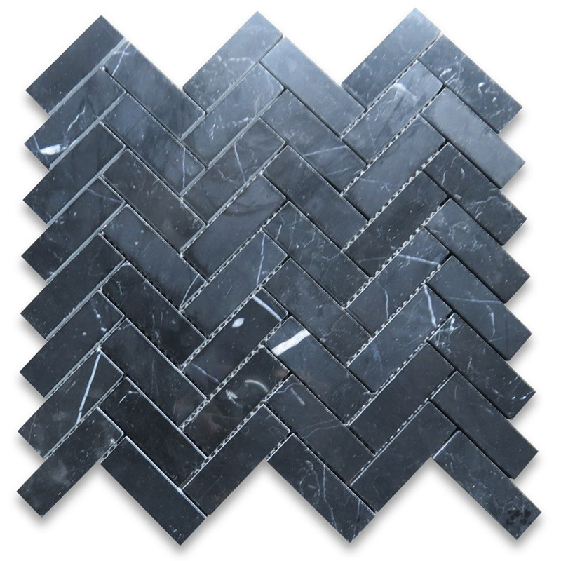 Tíl snasta mósáic Nero marquina 1x3 scadán scadán