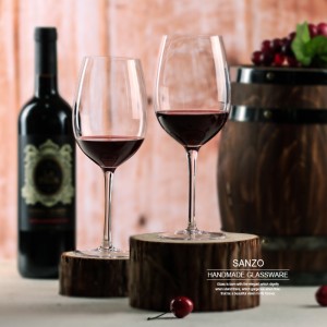 SanZO Aicrileach Floating Fíon Gloine Péinteáilte Lámh Gloiní Stemless Cupán Litrithe Fryted Handblown