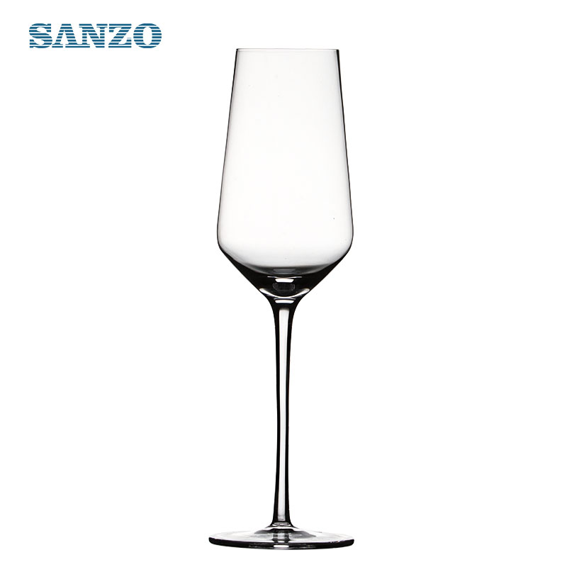 SANZO Black Leadfree Saincheaptha Méid Champagne Óil Saincheaptha Champagne Flutes Pink Champtene Gloine Fliúite