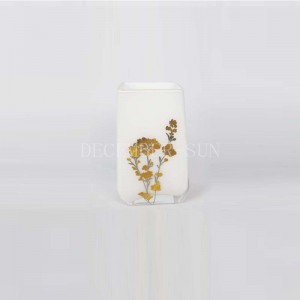 Bán cearnóige le gabhálais seomra folctha gloine dealaithe le sealbhóir scuab fiacla