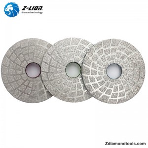 Pads diamaint uirlisí diamaint ZL-QH17 4 orlach le haghaidh cloiche