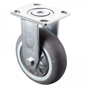 Dualgas Trom - Tithíocht plátáilte chrome le roth TPE liath