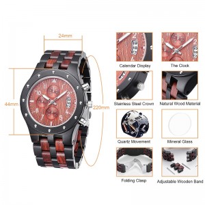 Faire Adhmaid Fir Mná Uathoibríoch Uaireadóirí Uathoibríoch Adhmaid Iarmhéid Clog Roth Relogio