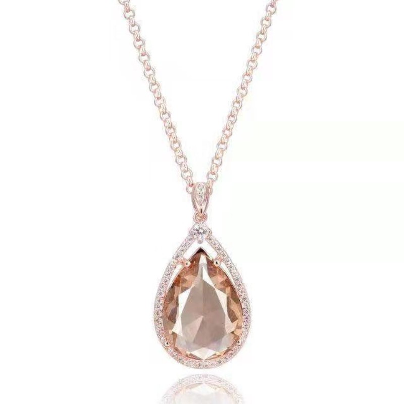925 muince seodra gemstone criostail peitiliam airgid sterling mná muince