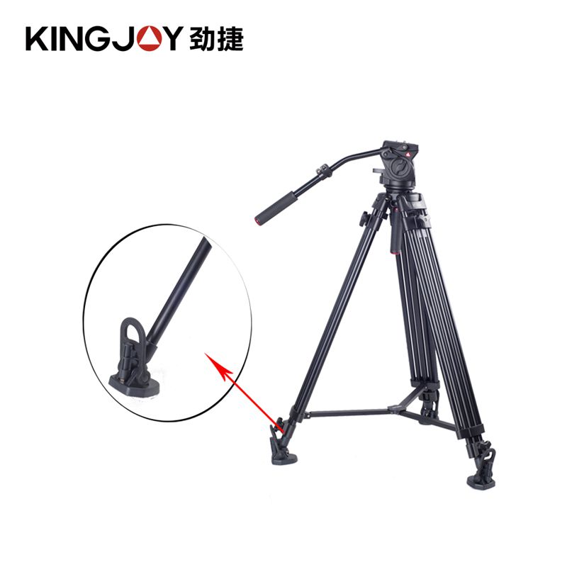 Físeán Gairmiúil Kingjoy Tripod, Córas Tripod Dualgas VT-3500 le Ceann Líonta Lánléargais 360 VT-3530