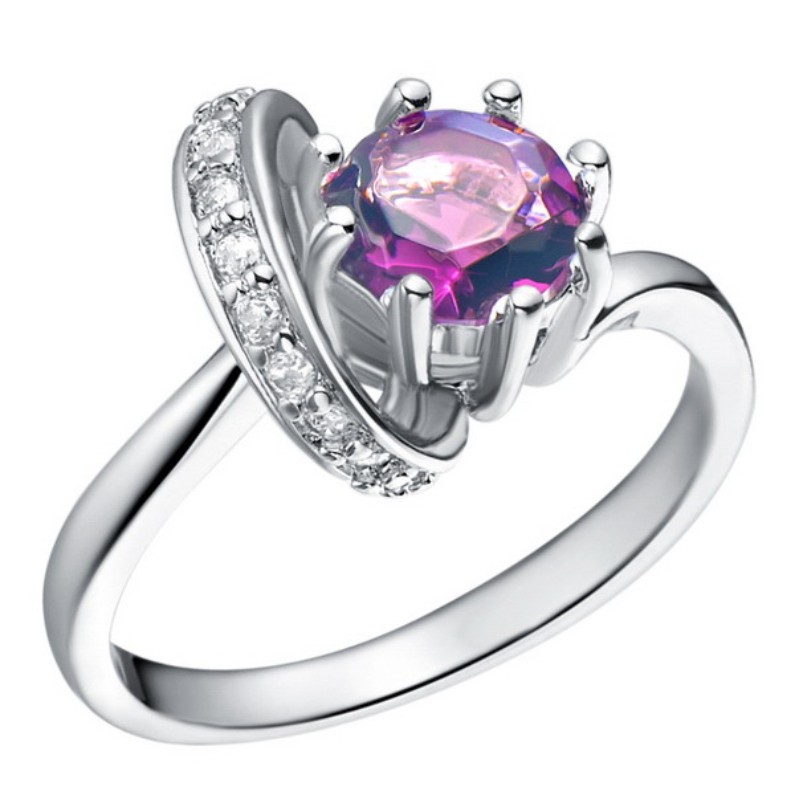 Fáinní rannpháirtíochta do mhná amethyst fáinní ciúbach fáinní fáinní ruby ​​gealltanas fáinní