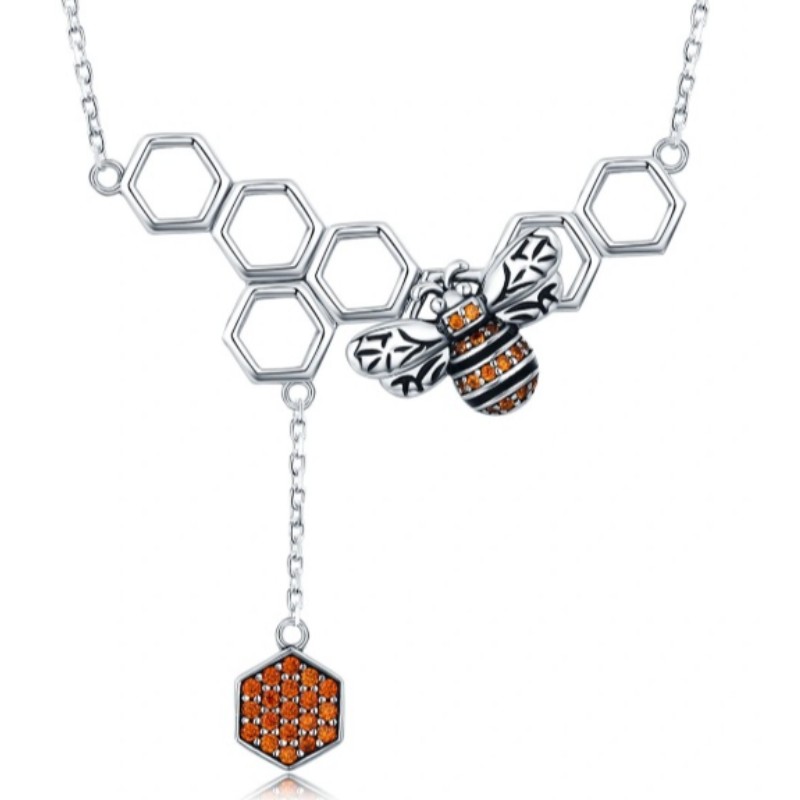 Cíor mheala Bee 925 pendant airgid sterling 2020 ban nua