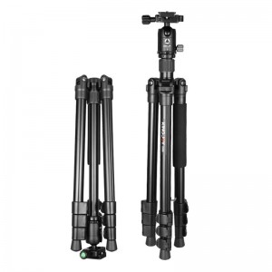 KINGJOY G555 61.5 in \/ 156 cm Loc Smeach Ceamara Monapod Tripod, Tripod Inaistrithe Éadrom le Ceann 360 ° Panoramic Ball + 1\/4 \