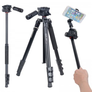 King-Mini Kit Tripod BT-158 le haghaidh Ceamara agus Fóin Chliste