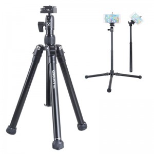 Alúmanam Kingjoy P056 CNC meaisín grianghraf foldable ceamaraí Tripod do lámhach selfie