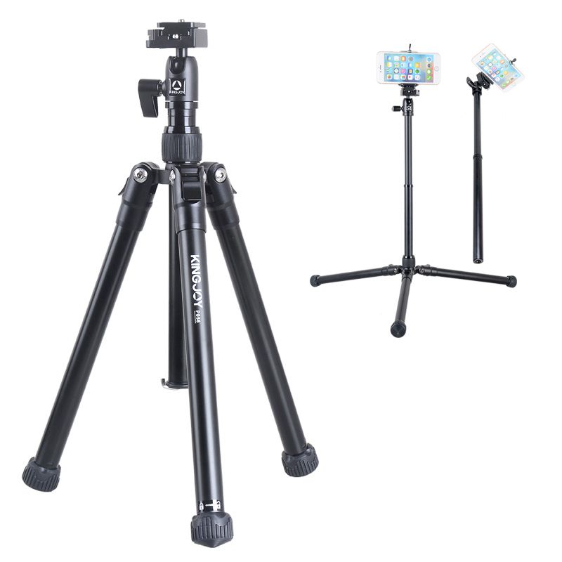 Alúmanam Kingjoy P056 CNC meaisín grianghraf foldable ceamaraí Tripod do lámhach selfie