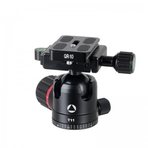 Tripod Fillteach Alúmanaim Gairmiúil Kingjoy A62 le Ceann T10 Próifíl Íseal le haghaidh ceamara