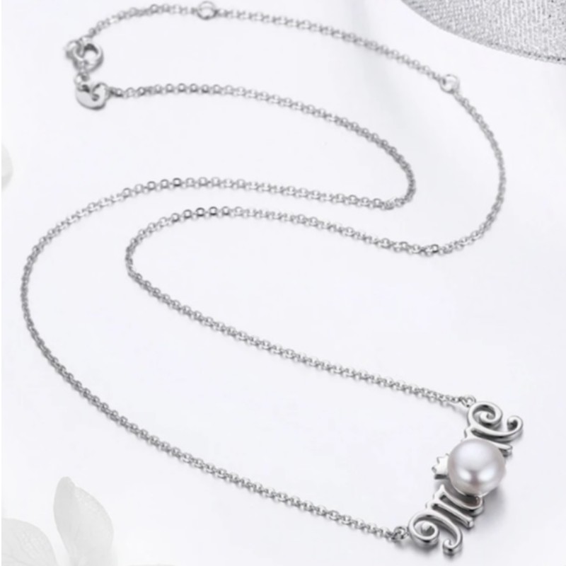 Necklace Memorized do pendant Pearl mháthair 925 necklace litir airgid sterling