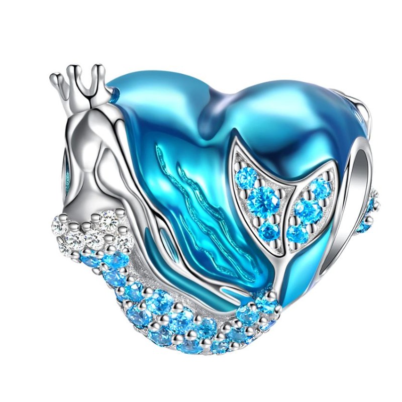 Mermaid pendant mara 925 pendant croí sterling airgid croí do mhná