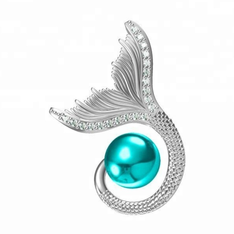 Muince gorm pendant gemstone Mermaid 925 airgid sterling