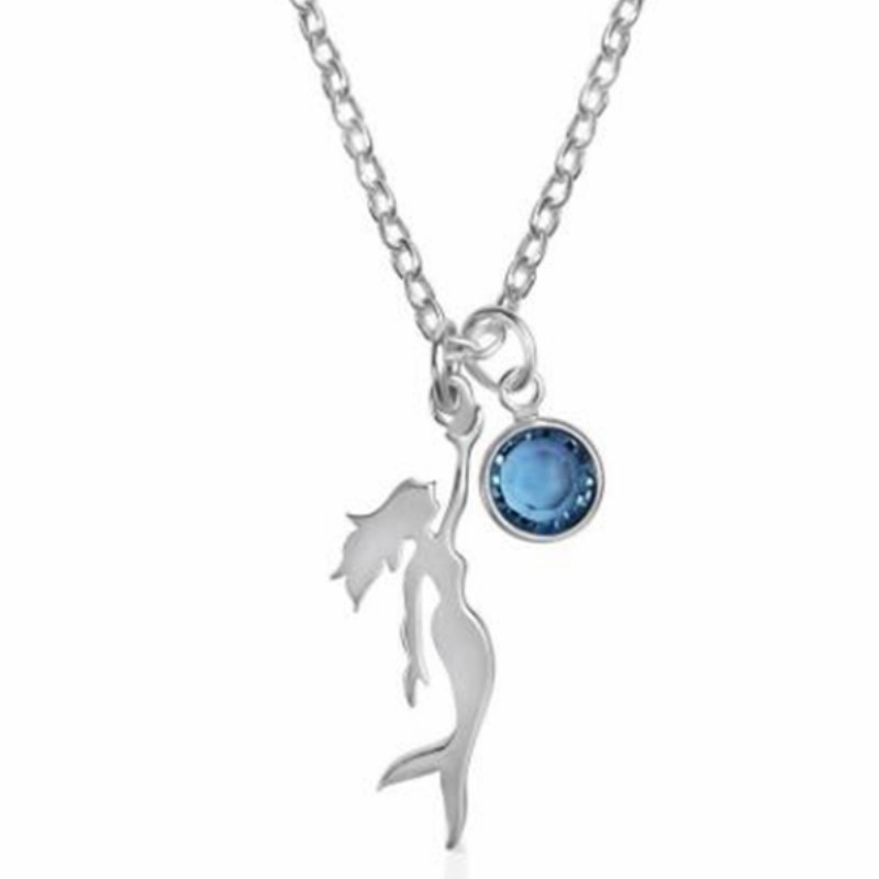 Muince gorm pendant gemstone Mermaid 925 airgid sterling