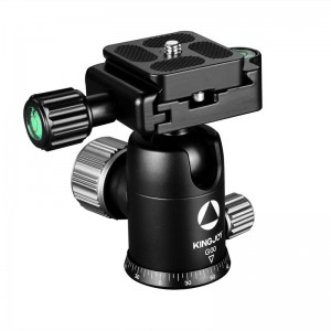 KINGJOY G00 dearadh nua ceann liathróid uainíochta 360 céim le pláta scaoilte tapa arca na hEilvéise
