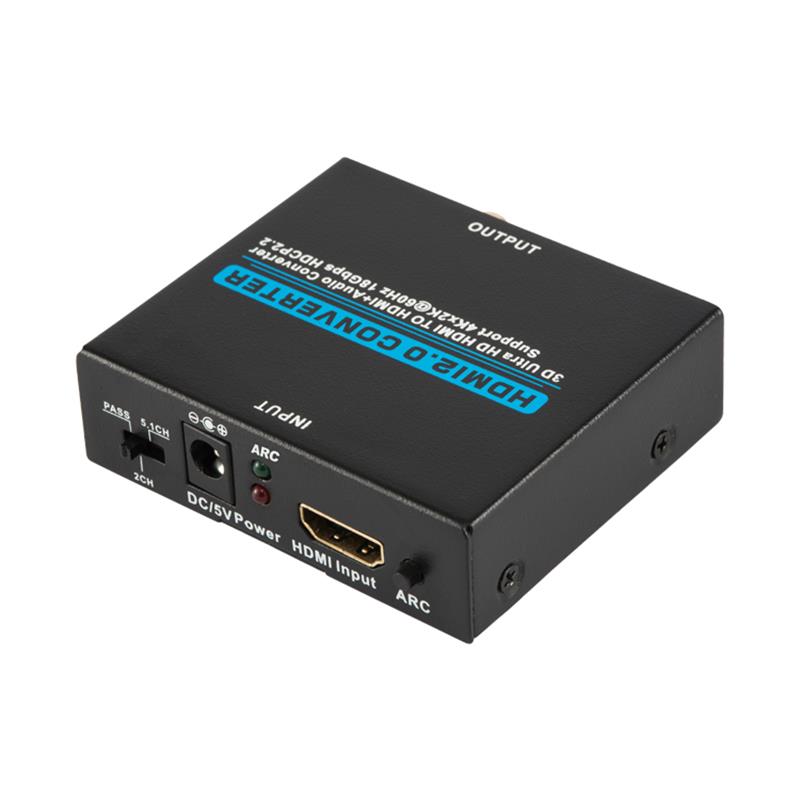 V2.0 HDMI Fuaime Fuaime HDMI go HDMI + Tiontaire Fuaime Tacaíocht 3D Ultra HD 4Kx2K @ 60Hz HDCP 2.2 18Gbps