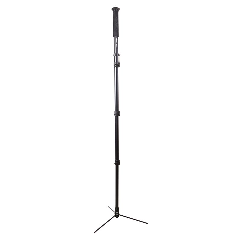 KINGJOY Sealbhóir tripod, slat teileascópach, monapod alúmanaim, airde 1.71m