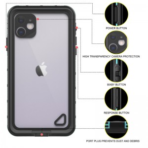 veekindel põrutuskindel iphone 11 veekindel veekindel iphone 11 juhtum iphone 11 veekindel juhtum (must), mille tagakülg on läbipaistev