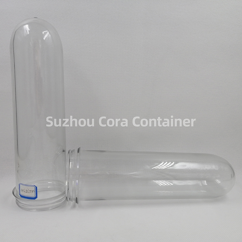 Méid 65mm 275g Muineál 72mm Preform Pet Petitc do Ola Dí Uisce