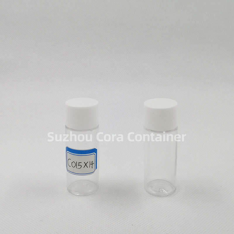 15ml Kaela suurus 14mm Lemmiklooma plastne kosmeetiline pudel kruvikorgiga