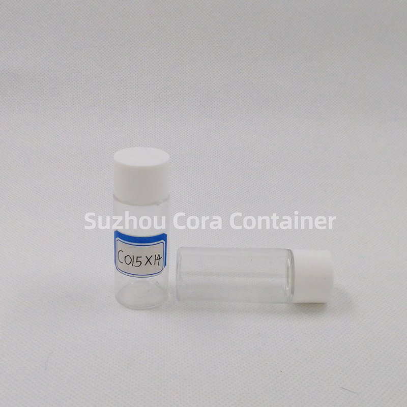 15ml Kaela suurus 14mm Lemmiklooma plastne kosmeetiline pudel kruvikorgiga