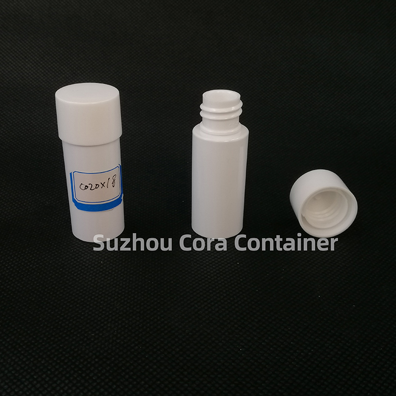 20ml Kaela suurus 18mm Lemmiklooma plastne kosmeetiline pudel kruvikorgiga