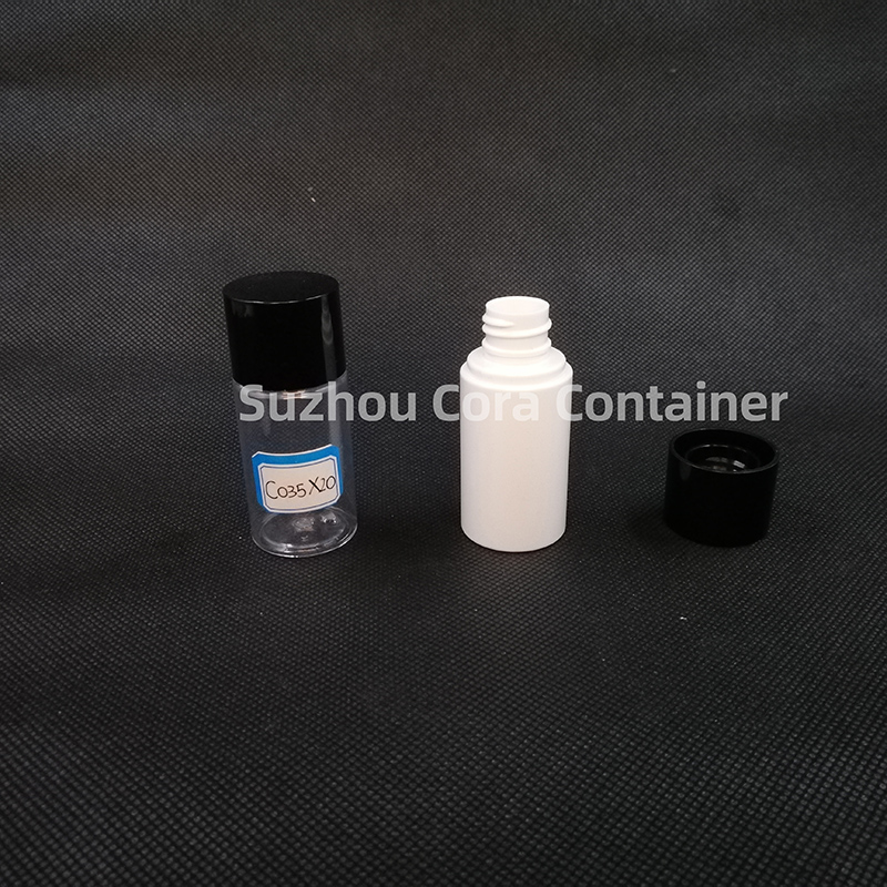 35ml Kaela suurus 20mm Lemmiklooma plastne kosmeetiline pudel kruvikorgiga