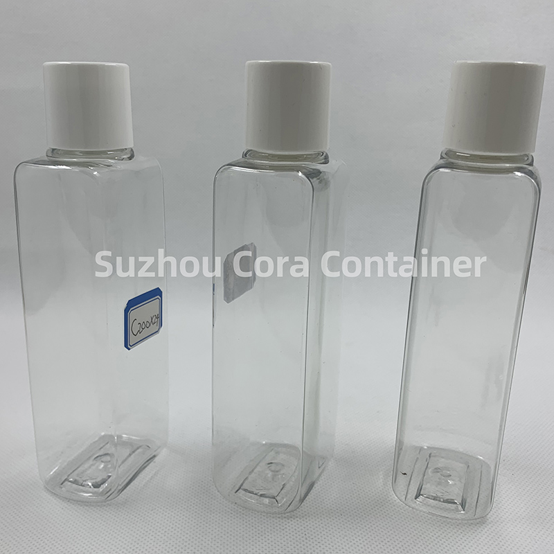 200ml Kaela suurus 24mm Lemmiklooma plastne kosmeetiline pudel kruvikorgiga