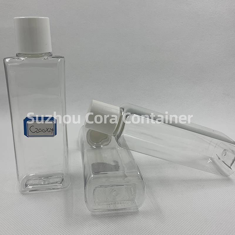 200ml Kaela suurus 24mm Lemmiklooma plastne kosmeetiline pudel kruvikorgiga