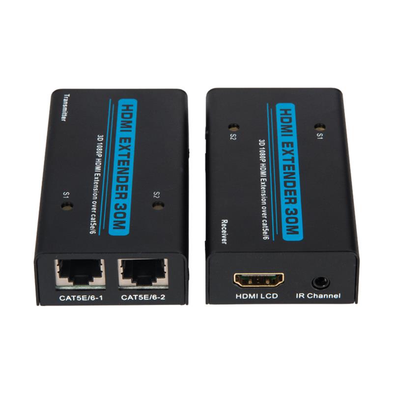 V1.3 HDMI Extender 30m thar Tacaíocht Chábla Dual cat5e / 6 Iomlán HD 1080P