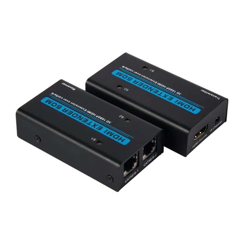 V1.3 HDMI Extender 50m thar Tacaíocht Chábla Dual cat5e / 6 Iomlán HD 1080P
