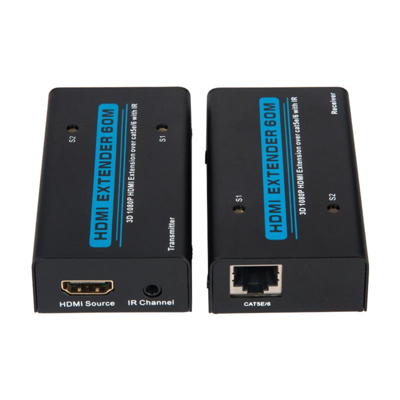 V1.3 HDMI Extender 60m üle ühe cat5e/6 kaabli IR toetusseadmega Täis HD 1080P