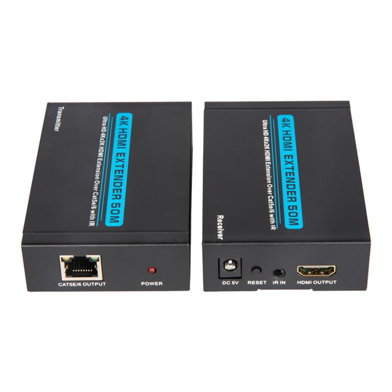 V1.4 4K HDMI Extender 50m thar thacaíocht cábla Aonair cat5e / 6 Ultra HD 4Kx2K / 30Hz